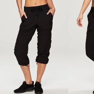 RBX Black Active Cropped Studio Pants, Size L